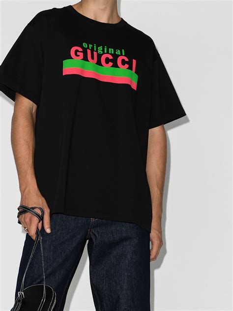 gucci logo t shirt cheap|gucci t shirt men's outlet.